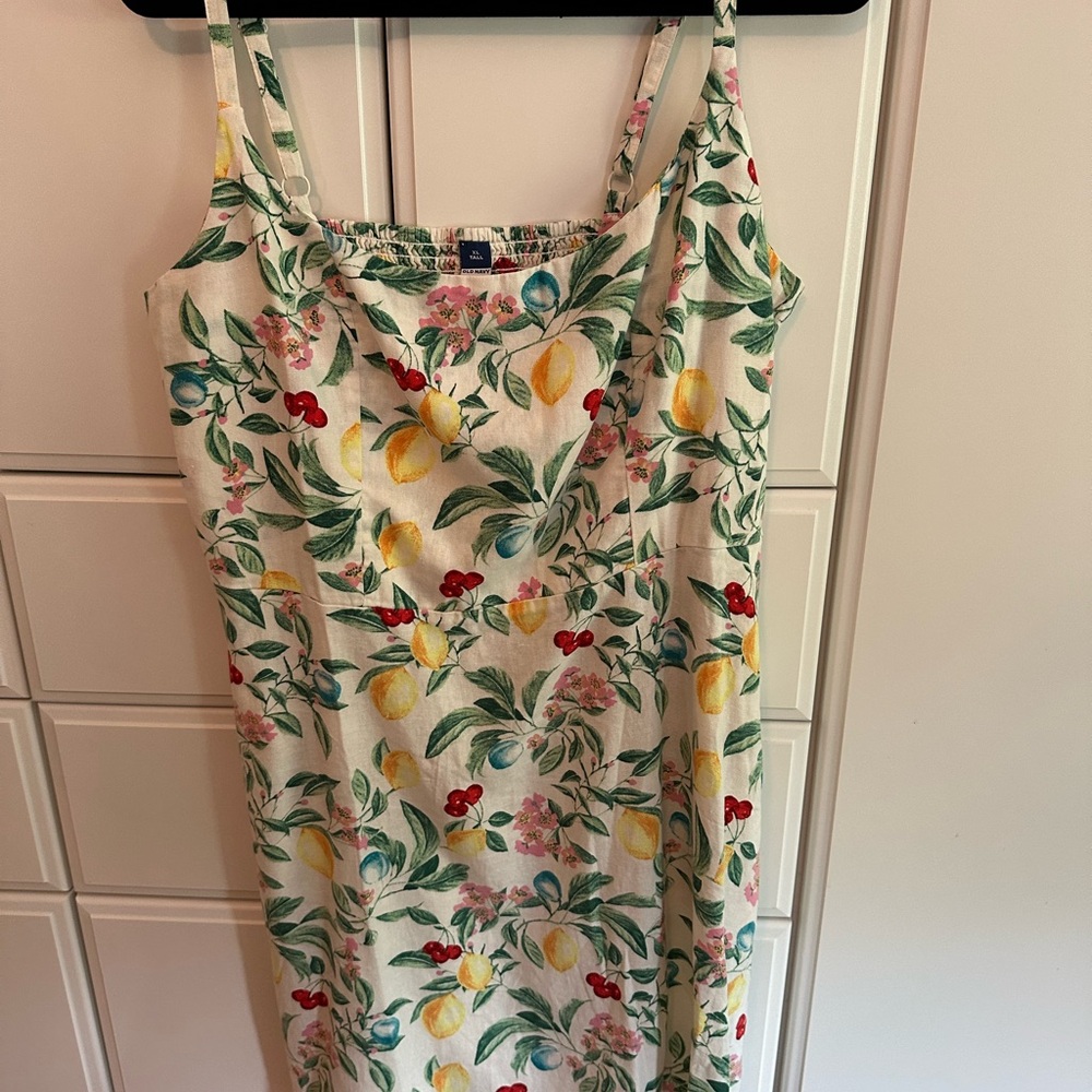 Old Navy linen blend dress, XL Tall